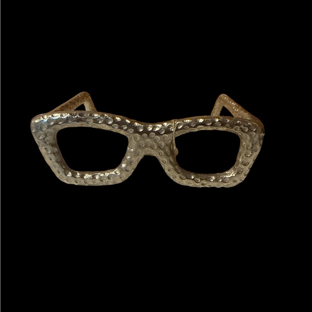 India Hammered Metal Eye Glasses NWT Decor Prop